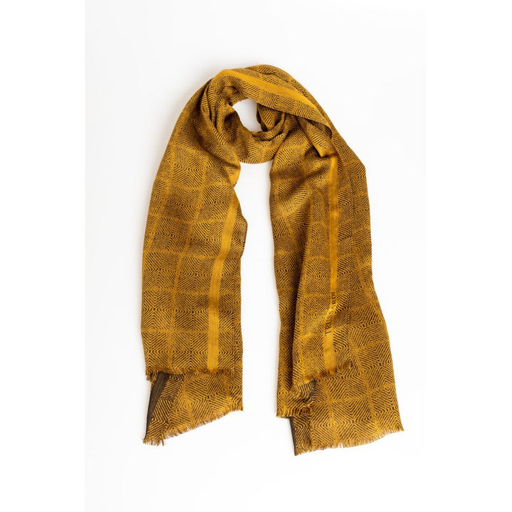 Trussardi Yellow Viscose Scarf