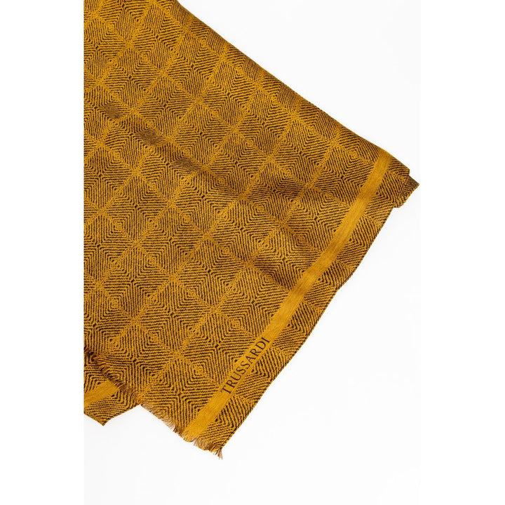 Trussardi Yellow Viscose Scarf