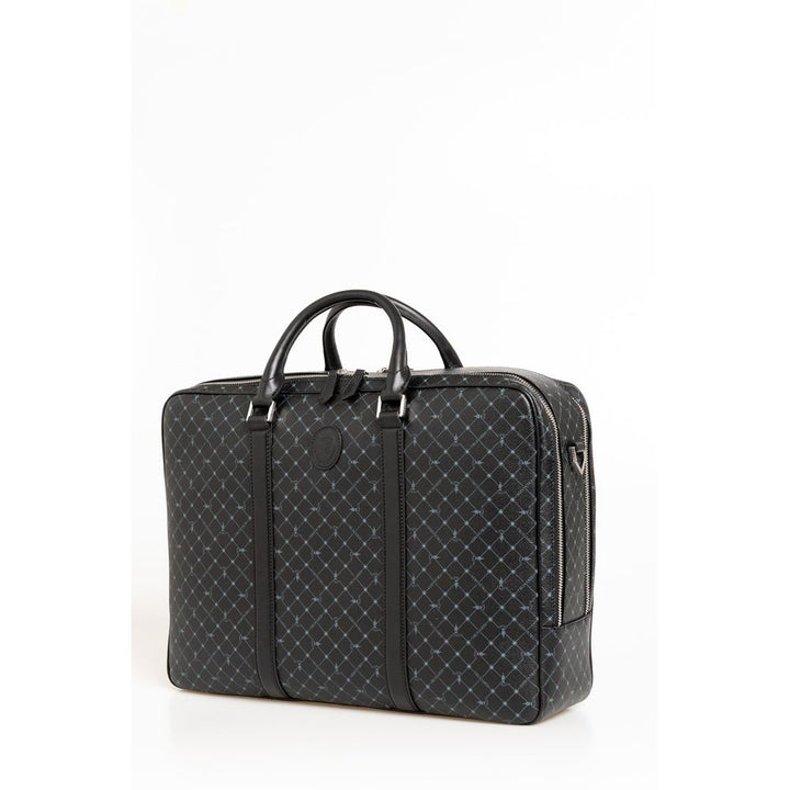 Trussardi Black Leather Briefcase