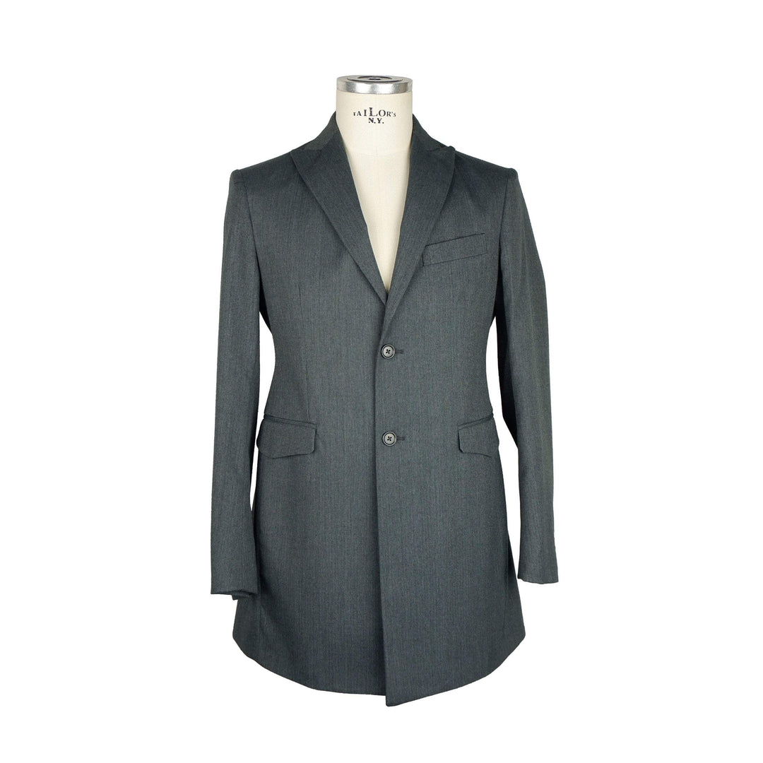 Emilio Roelli Gray Wool Jacket #men, Emilio Romanelli, feed-1, Gray, IT48 | M, IT52 | XL, Jackets - Men - Clothing at SEYMAYKA