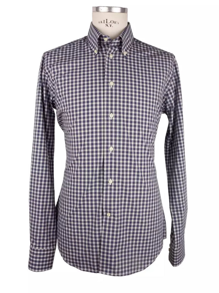 Made in Italy Blue Cotton Shirt