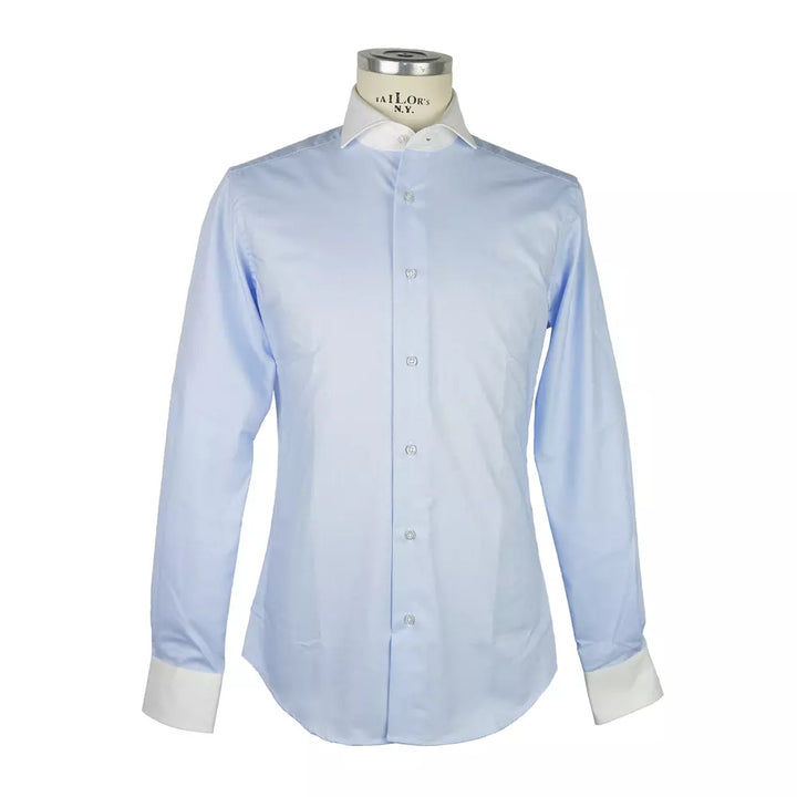 Made in Italy Light Blue Cotton Shirt