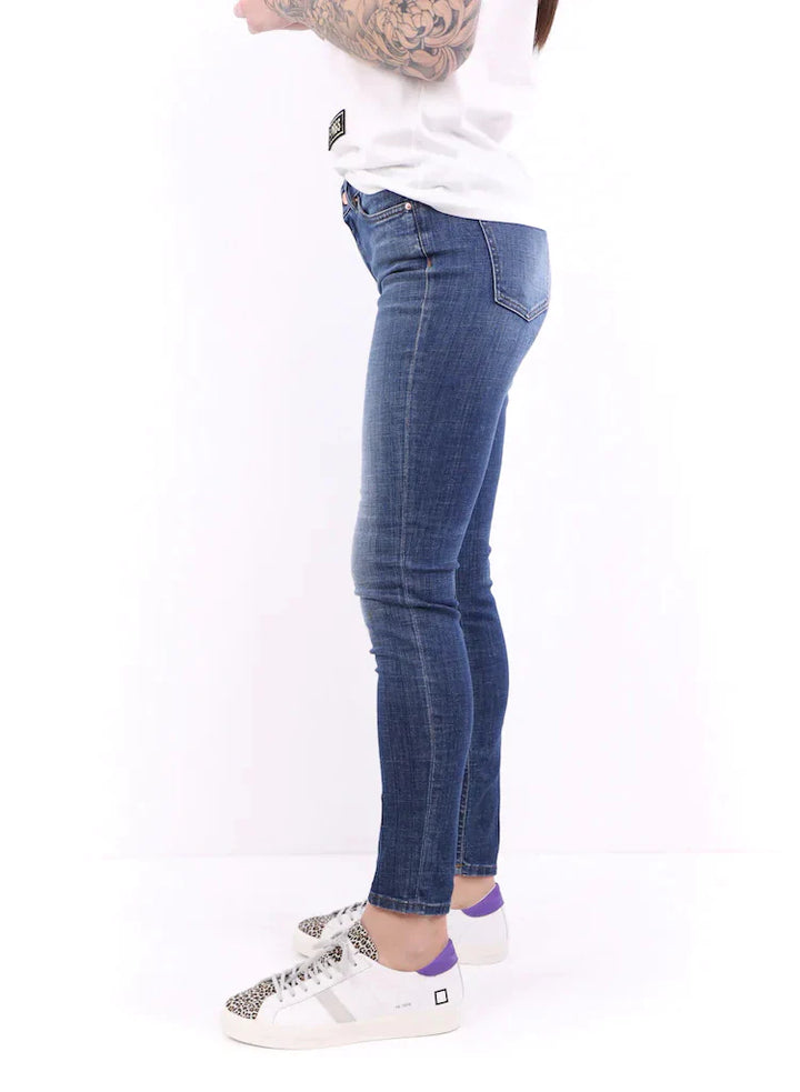 Don The Fuller Blue Cotton Jeans & Pant Blue, Don The Fuller, feed-1, Jeans & Pants - Women - Clothing, W29 | IT43, W30 | IT44, W31 | IT45, W32 | IT46 at SEYMAYKA