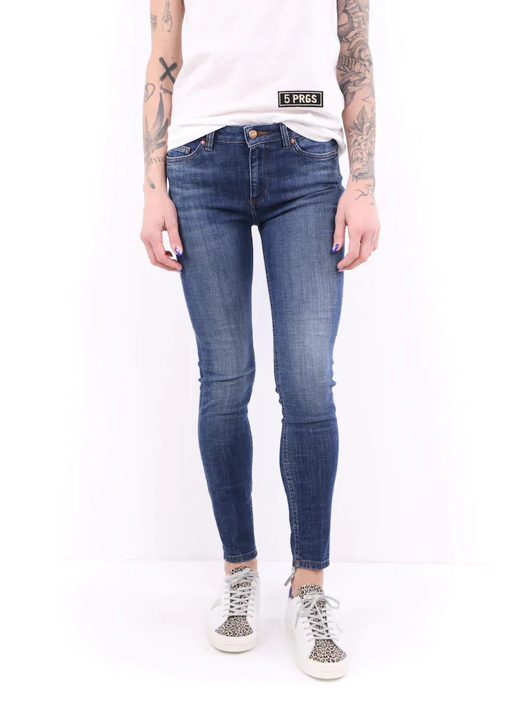 Don The Fuller Blue Cotton Jeans & Pant Blue, Don The Fuller, feed-1, Jeans & Pants - Women - Clothing, W29 | IT43, W30 | IT44, W31 | IT45, W32 | IT46 at SEYMAYKA