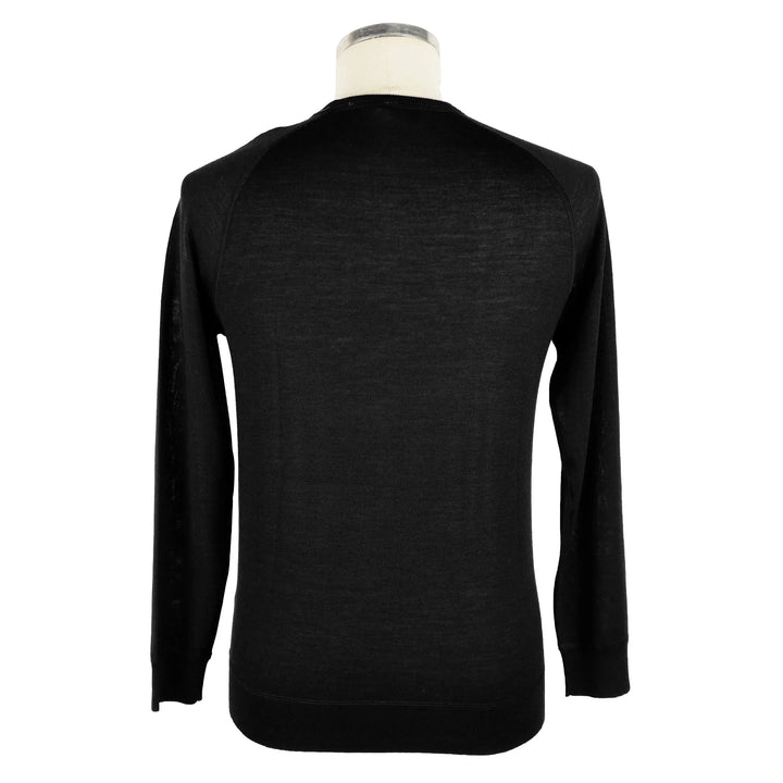 Emilio Roelli Black Cashmere Sweater #men, Black, Emilio Romanelli, feed-1, IT46 | S, IT48 | M, IT52 | XL, Sweaters - Men - Clothing at SEYMAYKA