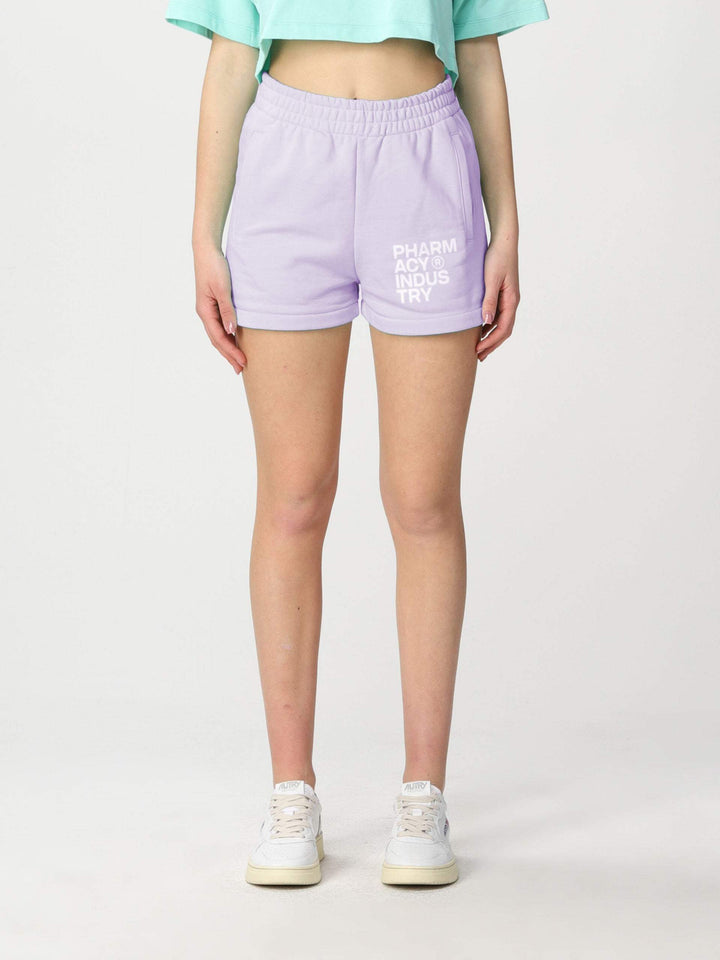 Pharmacy Industry Purple Cotton Short feed-1, L, M, Pharmacy Industry, Purple, S, Shorts - Women - Clothing at SEYMAYKA