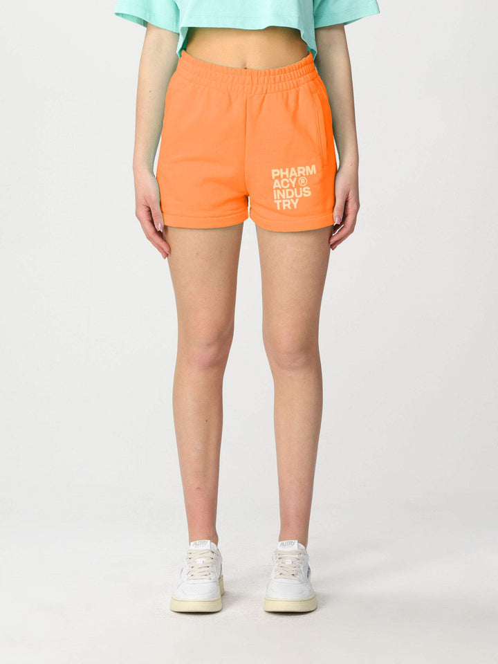 Pharmacy Industry Orange Cotton Short feed-1, M, Orange, Pharmacy Industry, S, Shorts - Women - Clothing at SEYMAYKA