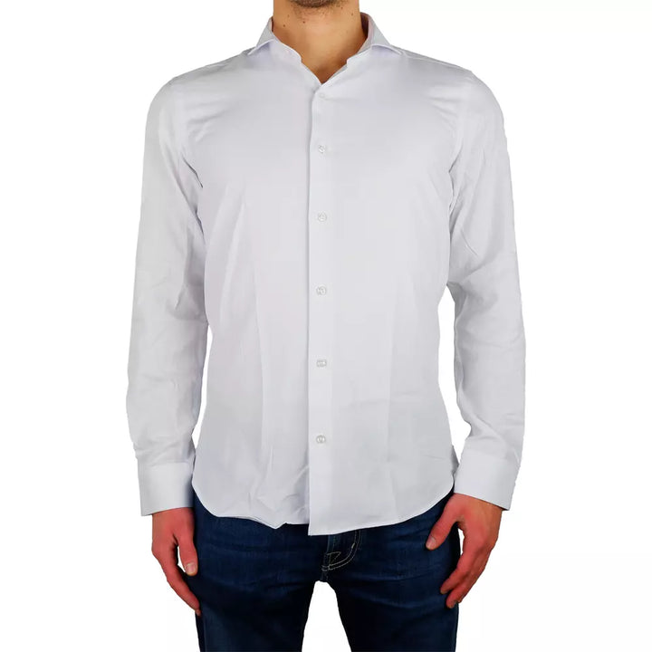 Made in Italy White Cotton Shirt