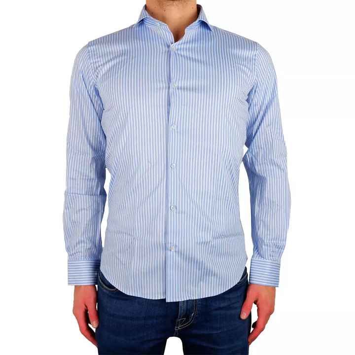 Made in Italy Light Blue Cotton Shirt