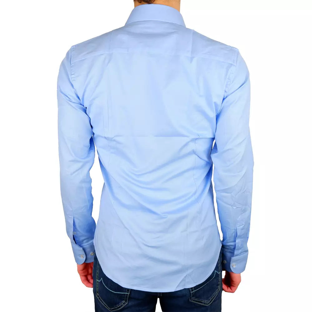 Made in Italy Light Blue Cotton Shirt