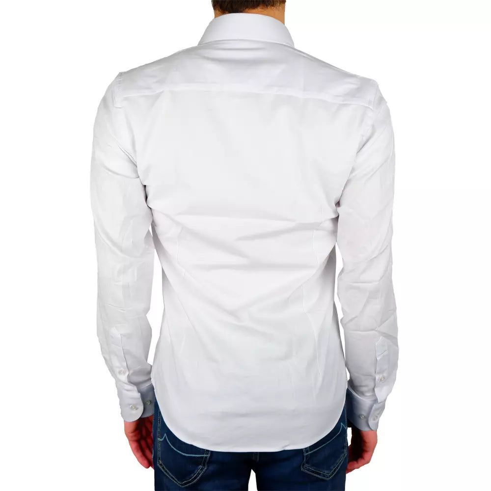 Made in Italy White Cotton Shirt