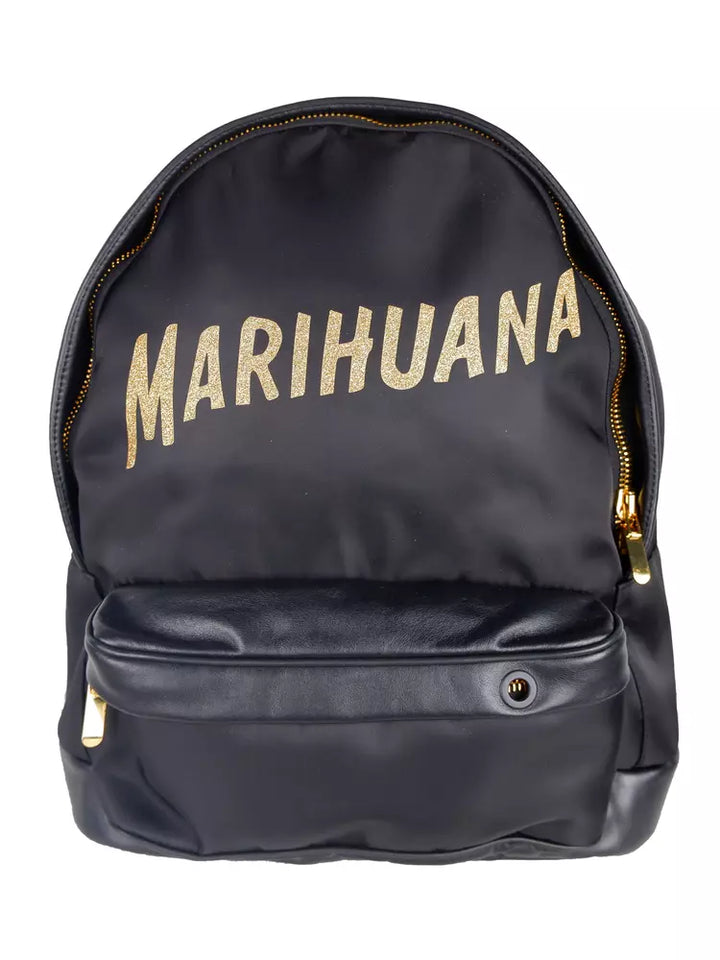 Palm Angels Black Nylon E Leather Backpack