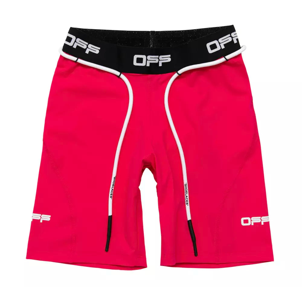 Off-White Pink Polyester Short