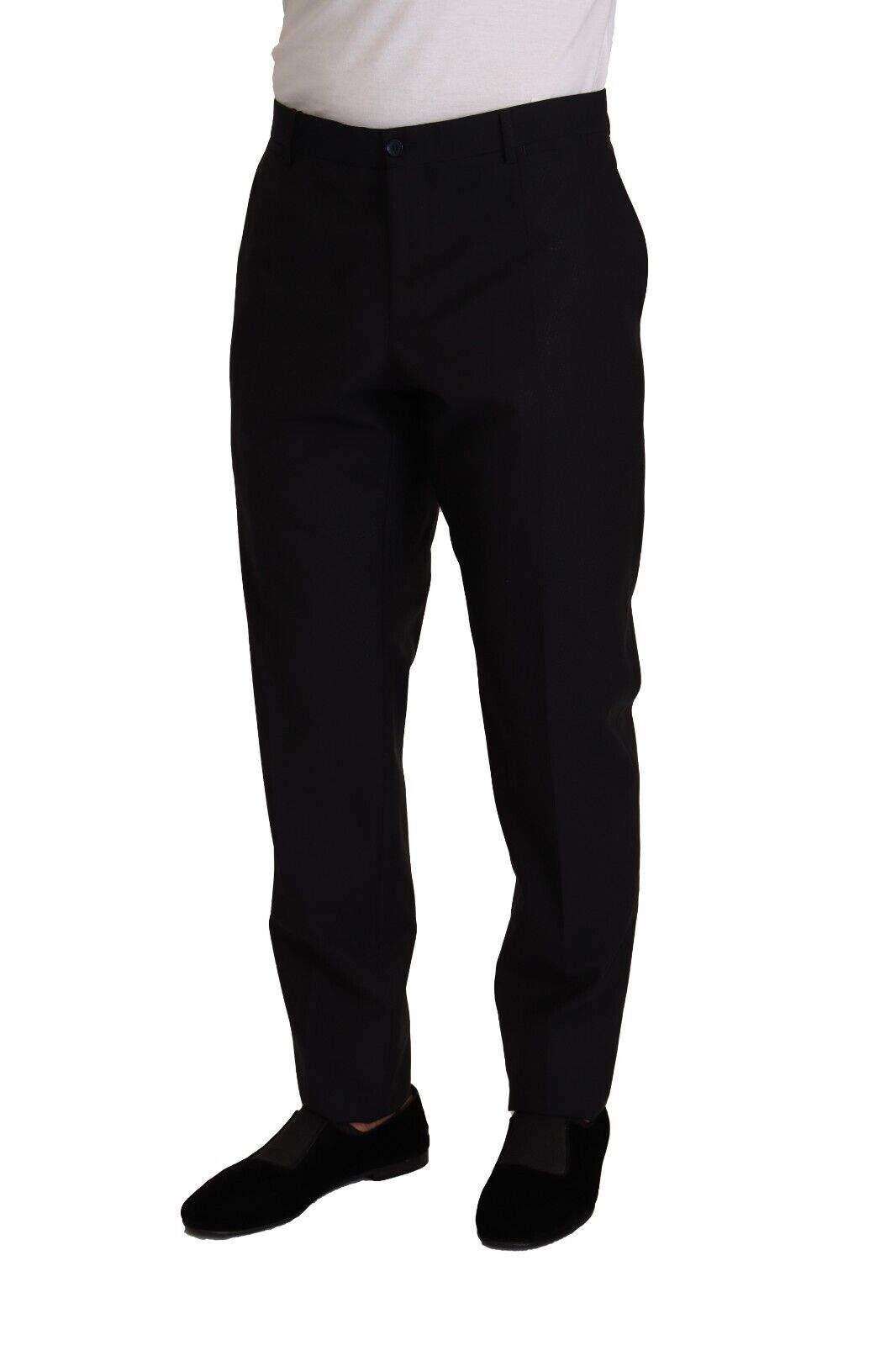 Dolce & Gabbana Blue Wool Silk Formal Trouser Dress Pants #men, Blue, Dolce & Gabbana, feed-1, IT56 | XXL, Jeans & Pants - Men - Clothing at SEYMAYKA