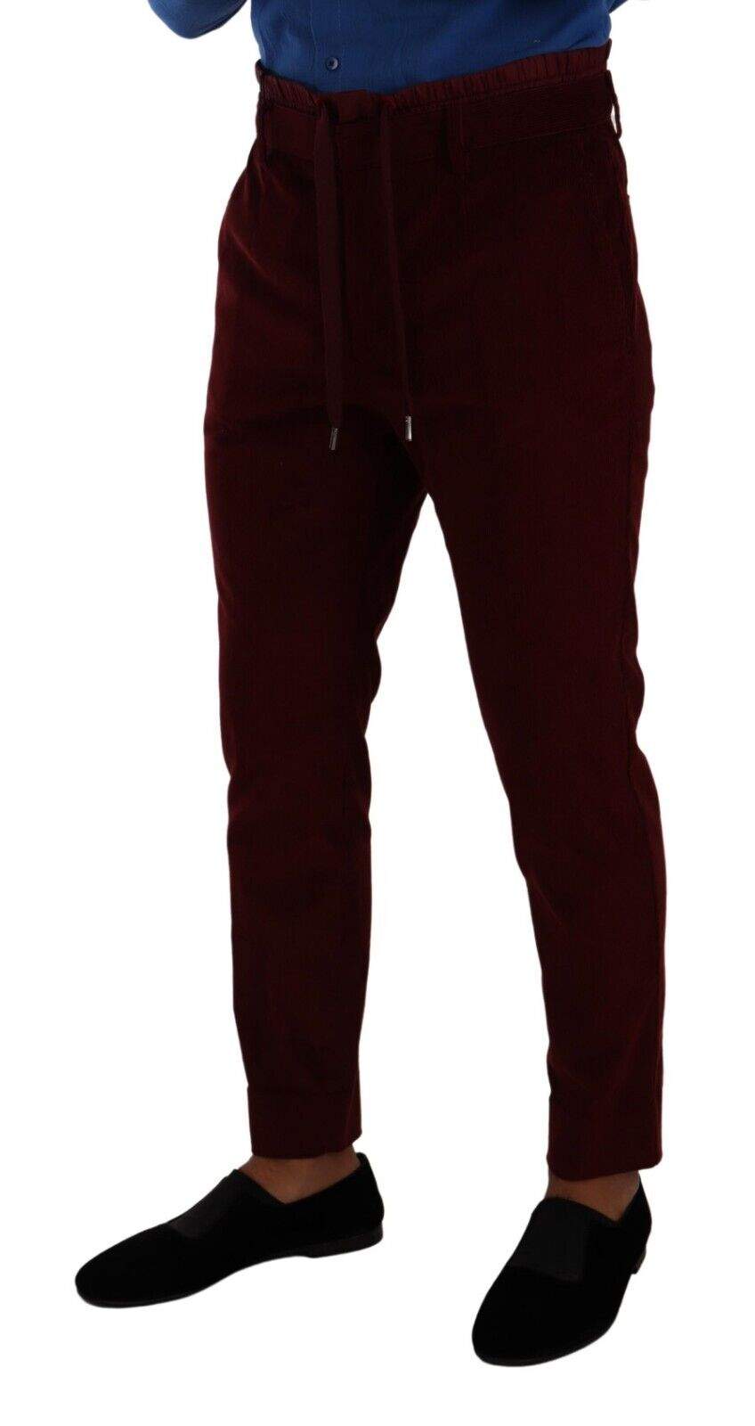 Dolce & Gabbana Bordeaux Velvet  Formal Trouser Dress Pants #men, Bordeaux, Dolce & Gabbana, feed-1, IT48 | M, Jeans & Pants - Men - Clothing at SEYMAYKA