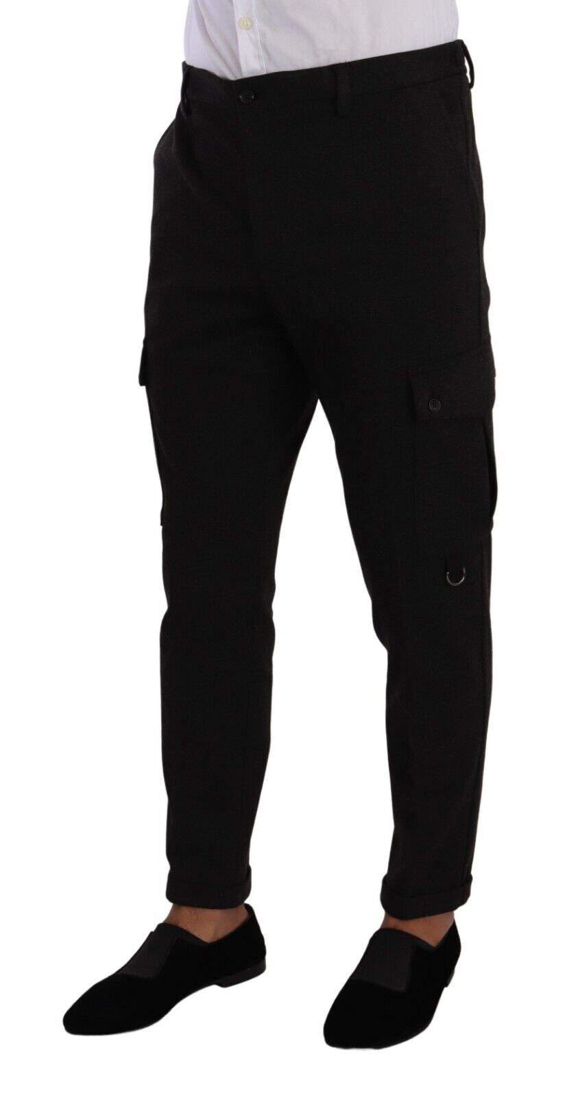 Dolce & Gabbana Black Viscose Cargo Skinny  Trouser Pants #men, Black, Dolce & Gabbana, feed-1, IT54 | XL, Jeans & Pants - Men - Clothing at SEYMAYKA