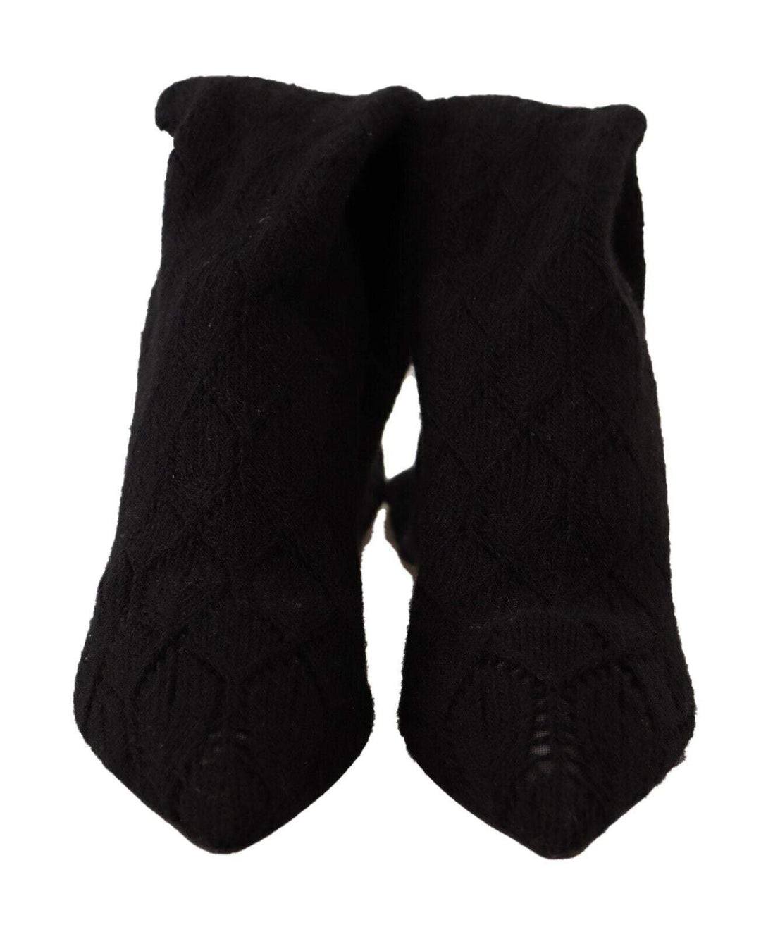 Dolce & Gabbana Black Stretch Socks Knee High Booties Shoes Black, Boots - Women - Shoes, Dolce & Gabbana, EU39/US8.5, EU41/US10.5, feed-1 at SEYMAYKA