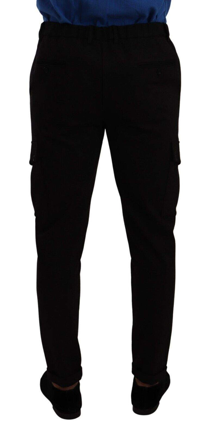 Dolce & Gabbana Black Viscose Skinny Cargo Trouser Pants #men, Black, Dolce & Gabbana, feed-1, IT48 | M, Jeans & Pants - Men - Clothing at SEYMAYKA