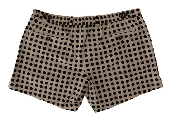 Dolce & Gabbana Black White Polka Dots Cotton Linen Shorts #men, Black and White, Dolce & Gabbana, feed-1, IT48 | M, Shorts - Men - Clothing at SEYMAYKA