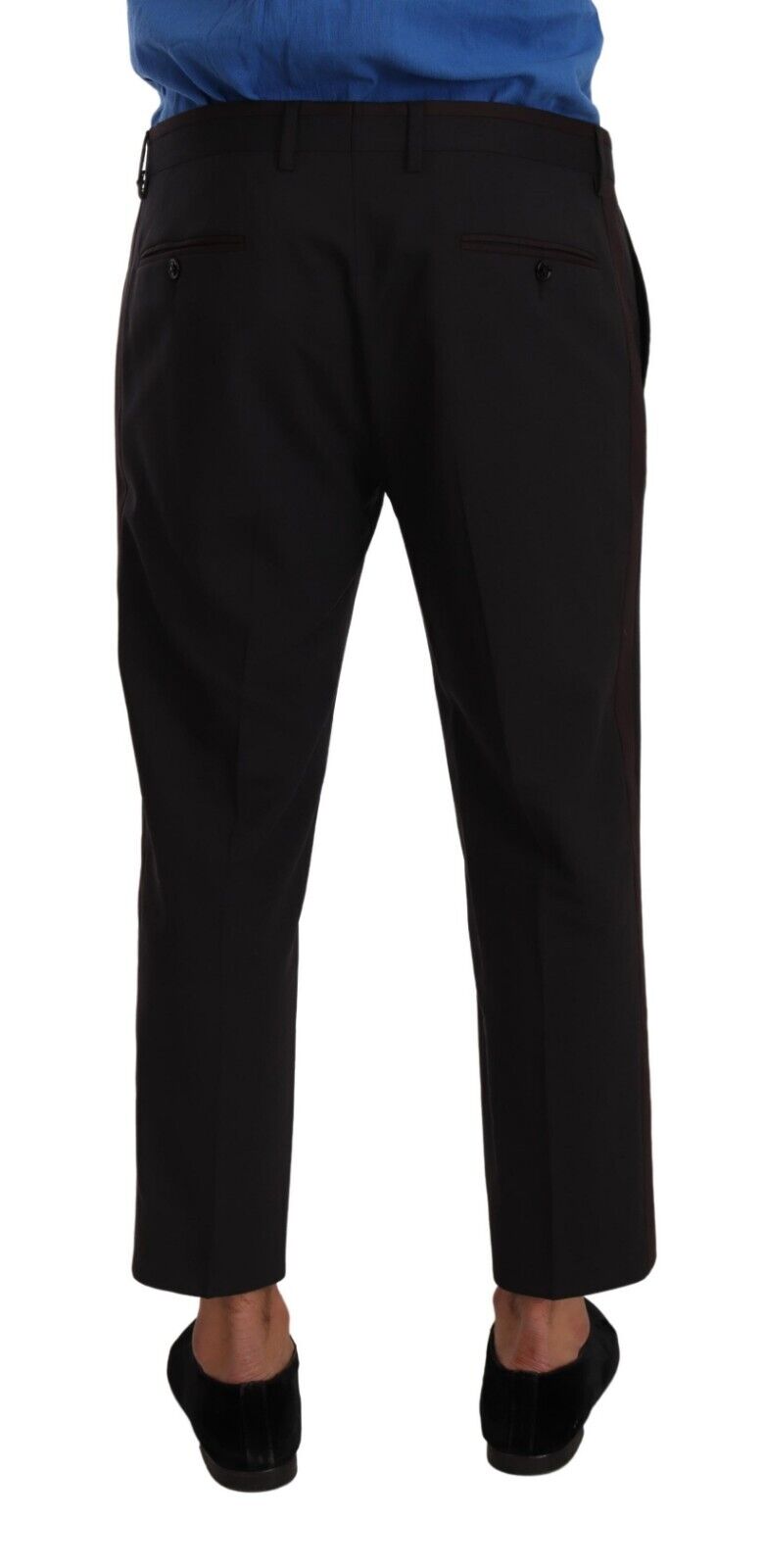 Dolce & Gabbana Gray Bordeaux Wool Trouser Dress Pants