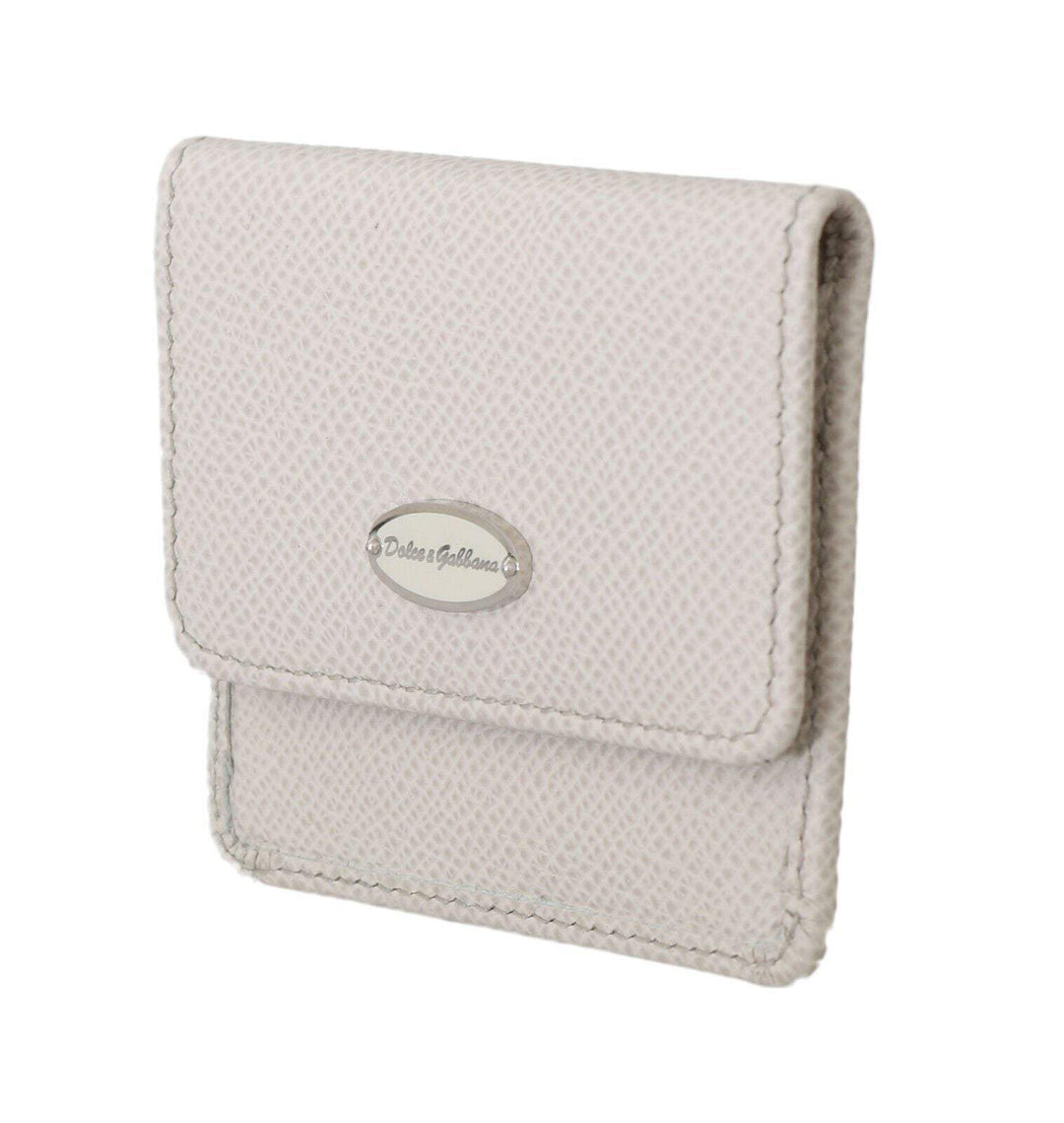 Dolce & Gabbana White Dauphine Leather Holder Pocket Wallet Condom Case #men, Dolce & Gabbana, feed-1, Wallets - Men - Bags, White at SEYMAYKA