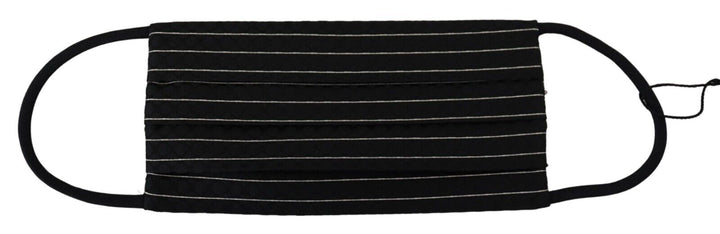 Dolce & Gabbana Black White Stripes Elastic Ear Strap One Size Face Mask