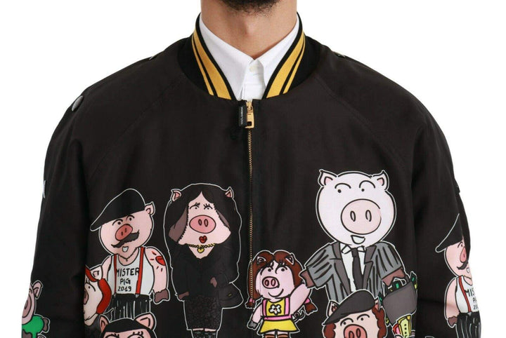 Dolce & Gabbana  Black YEAR OF THE PIG Bomber Jacket #men, Black, Brand_Dolce & Gabbana, Catch, Dolce & Gabbana, feed-agegroup-adult, feed-color-black, feed-gender-male, feed-size-IT44 | XS, feed-size-IT46 | S, feed-size-IT50 | L, feed-size-IT52 | XL, feed-size-IT54 | XL, Gender_Men, IT44 | XS, IT46 | S, IT48 | M, IT50 | L, IT52 | XL, IT54 | XL, IT56 | XXL, IT58 | XXL, Jackets - Men - Clothing, Kogan, Men - New Arrivals at SEYMAYKA