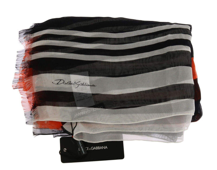 Dolce & Gabbana Multicolor Striped Silk Shawl Fringes Scarf #men, Dolce & Gabbana, feed-1, Multicolor, Scarves - Men - Accessories at SEYMAYKA