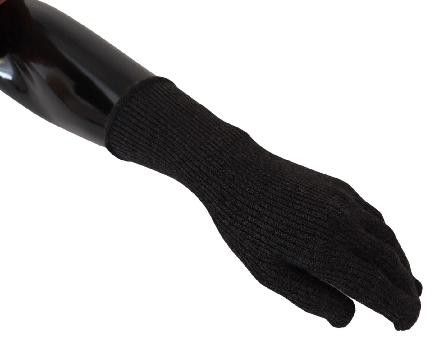 Dolce & Gabbana Black Cashmere Silk Hands Mitten s Gloves