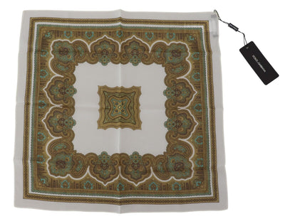 Dolce & Gabbana Multicolor Patterned Square Handkerchief Scarf
