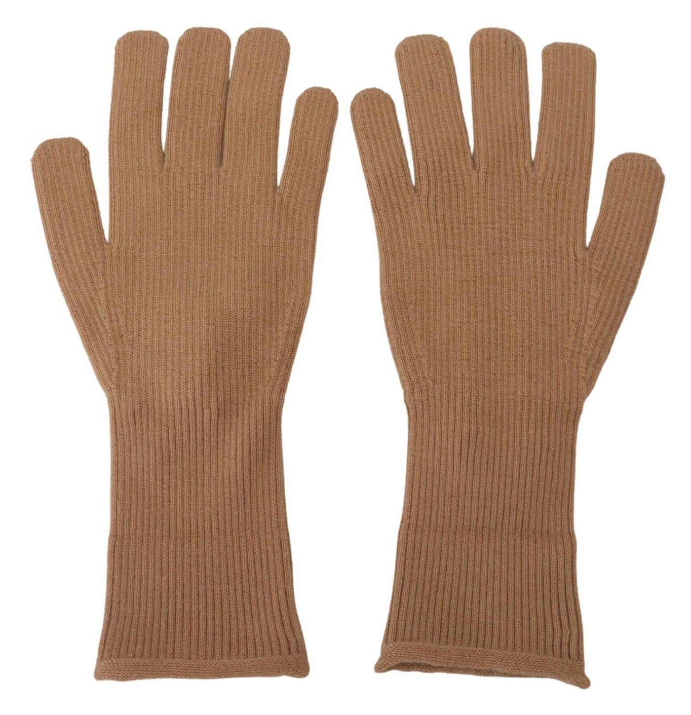 Dolce & Gabbana Beige Cashmere Knitted Hands Mitten s Gloves