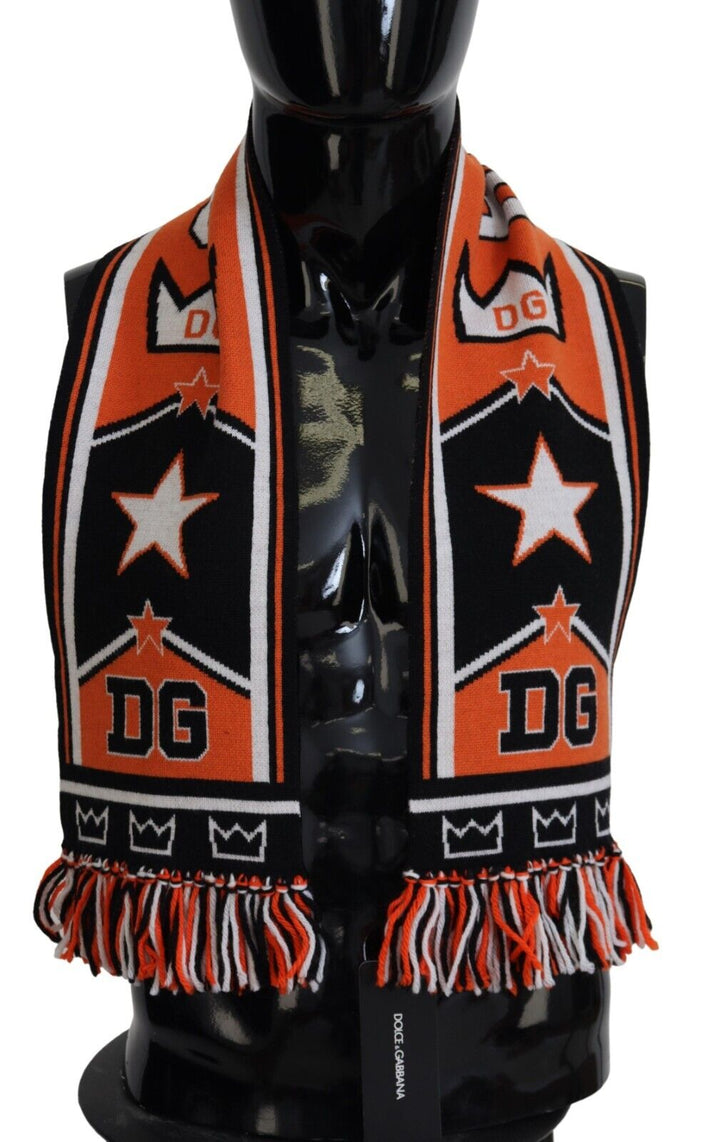 Dolce & Gabbana Multicolor DG Logo Printed  Neck Wrap Shawl Scarf