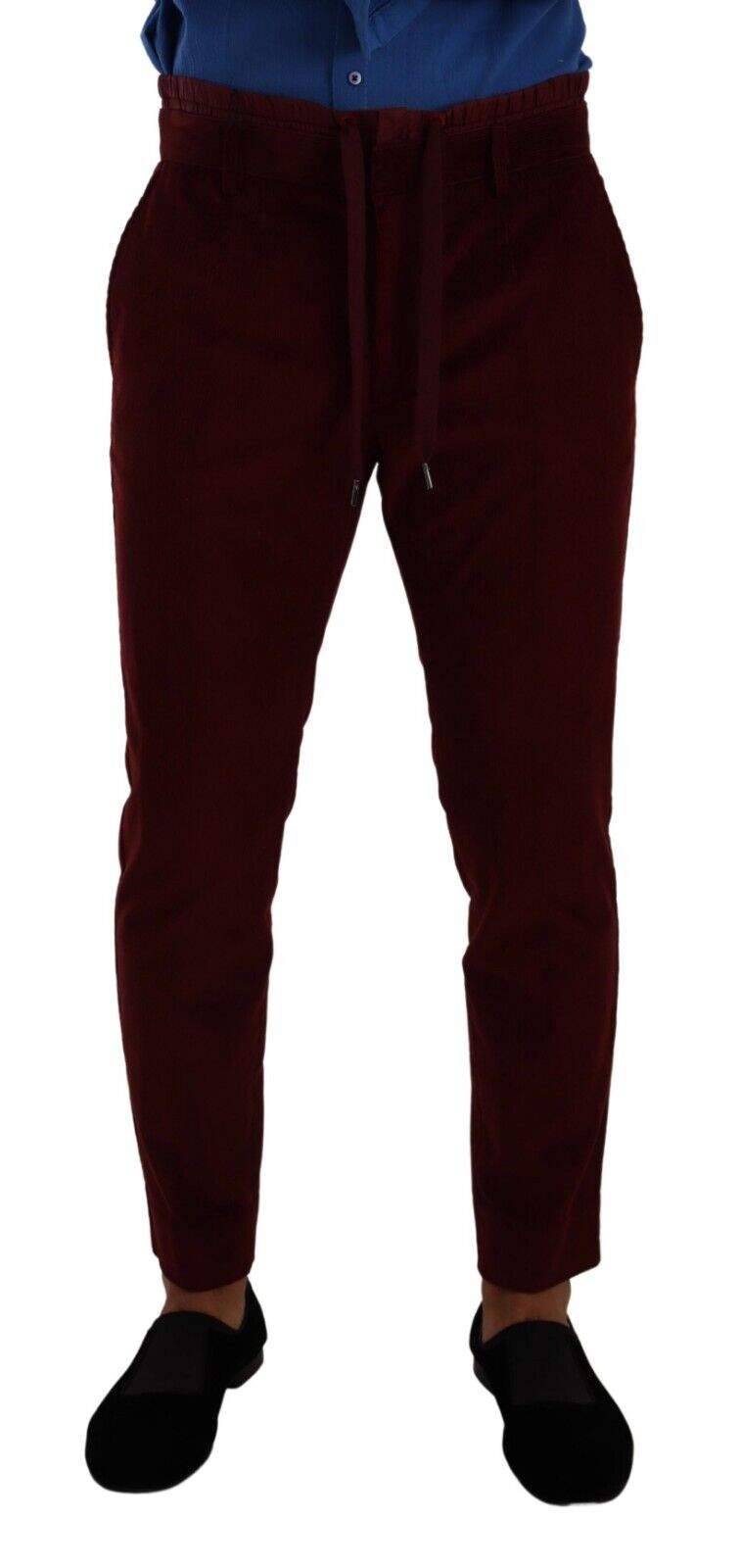 Dolce & Gabbana Bordeaux Velvet  Formal Trouser Dress Pants #men, Bordeaux, Dolce & Gabbana, feed-1, IT48 | M, Jeans & Pants - Men - Clothing at SEYMAYKA