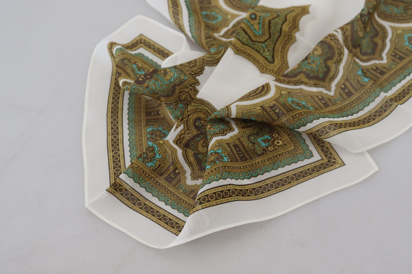 Dolce & Gabbana Multicolor Patterned Square Handkerchief Scarf