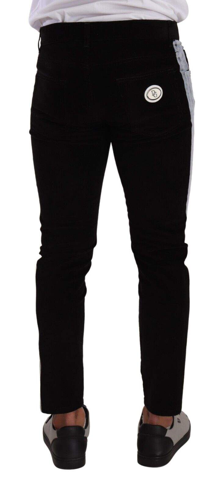 Dolce & Gabbana Black Cotton Stretch Skinny Corduroy Jeans #men, Black, Dolce & Gabbana, feed-1, IT48 | M, Jeans & Pants - Men - Clothing at SEYMAYKA