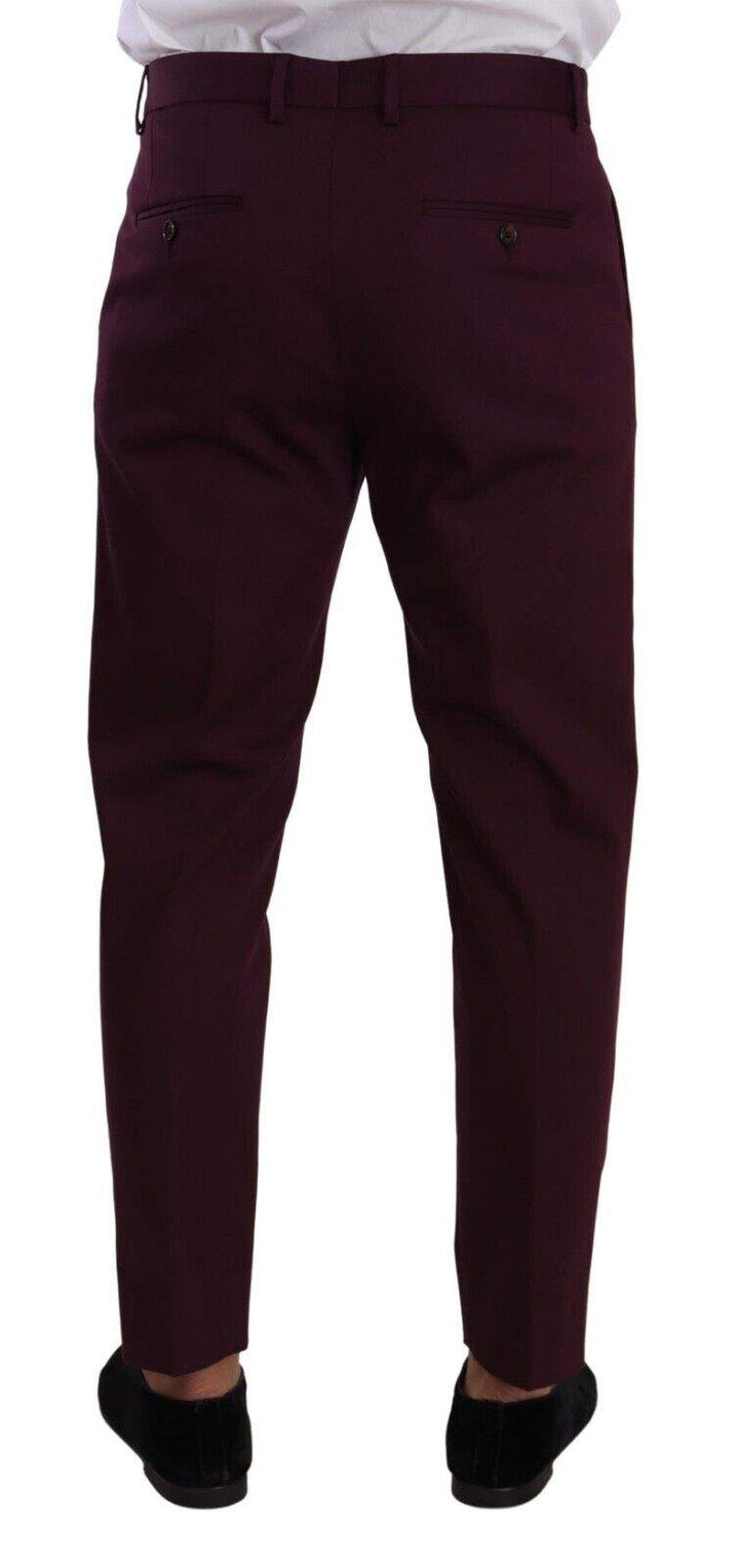 Dolce & Gabbana Purple Cotton Tapered Chinos Dress Pants #men, Dolce & Gabbana, feed-1, IT48 | M, Jeans & Pants - Men - Clothing, Purple at SEYMAYKA