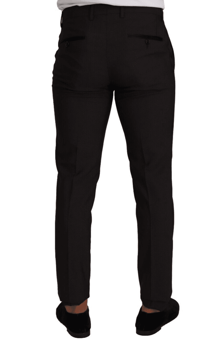 Dolce & Gabbana Black Brown Formal Tuxedo Dress Pants #men, Black and Brown, Dolce & Gabbana, feed-1, IT48 | M, Jeans & Pants - Men - Clothing at SEYMAYKA