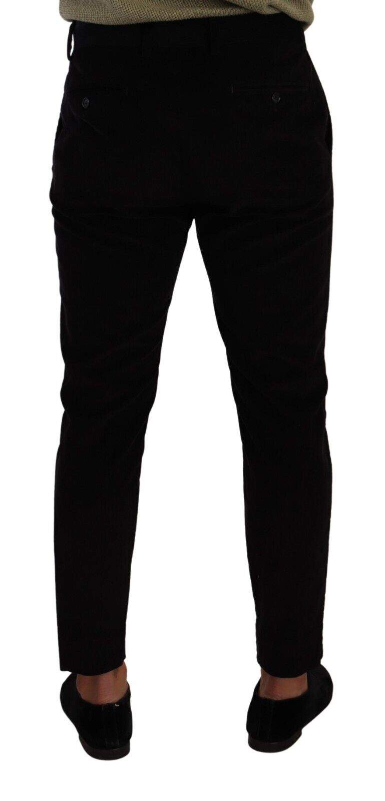 Dolce & Gabbana Black Cotton Corduroy Skinny Trouser Pants #men, Black, Dolce & Gabbana, feed-1, IT48 | M, Jeans & Pants - Men - Clothing at SEYMAYKA