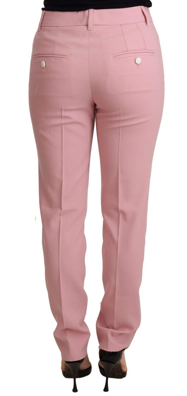 Dolce & Gabbana Pink  Trouser Virgin Wool Stretch Pants Dolce & Gabbana, feed-1, IT36 | XS, Jeans & Pants - Women - Clothing, Pink at SEYMAYKA