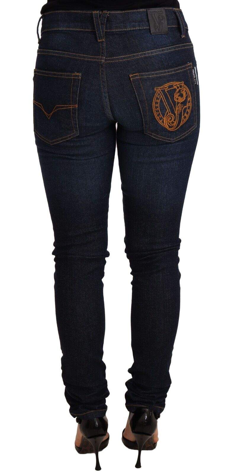 Versace Jeans Low Waist Skinny Denim Jeans Blue, feed-1, Jeans & Pants - Women - Clothing, Versace Jeans, W 42, W 44, W27, W29, W30, W31, W32, W34, W36, W38 at SEYMAYKA