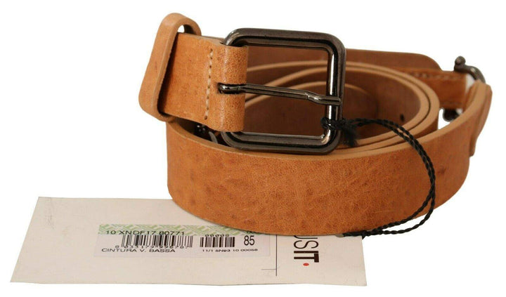 Costume National Light Brown Buckle Waist Belt 85 cm / 34 Inches, Belts - Women - Accessories, Brown, Costume National, feed-agegroup-adult, feed-color-Brown, feed-gender-female at SEYMAYKA