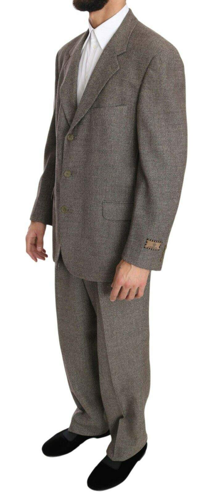 Fendi Brown Wool Regular Single  Breasted Suit #men, Brown, feed-agegroup-adult, feed-color-Brown, feed-gender-male, Fendi, IT52 | L, IT54 | XL, Suits - Men - Clothing at SEYMAYKA