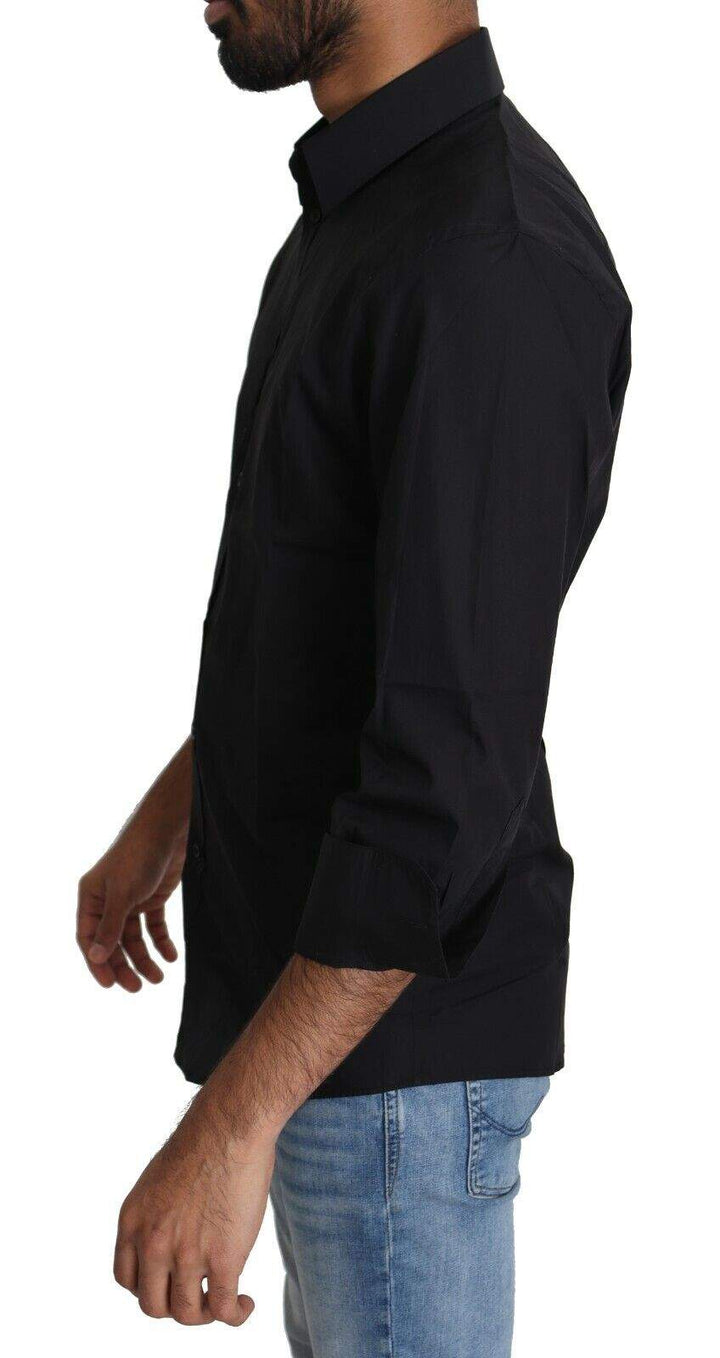 Dolce & Gabbana Black Cotton Formal Dress  Top Shirt #men, Black, Dolce & Gabbana, feed-1, IT38 | XS, Shirts - Men - Clothing at SEYMAYKA