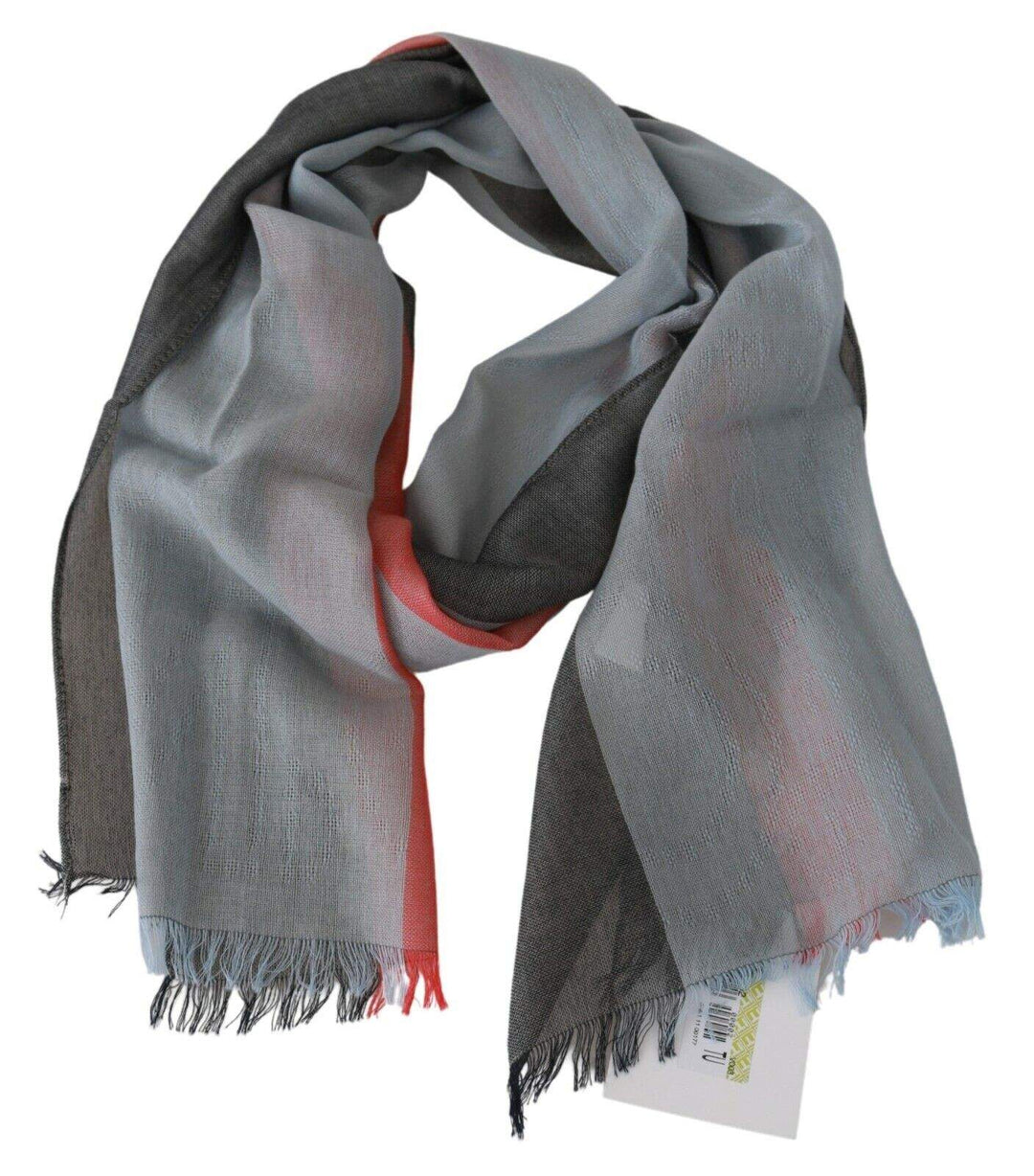 Dolce & Gabbana Gray Fringe Neck Wrap Cotton Scarf Dolce & Gabbana, feed-1, Gray, Scarves - Women - Accessories at SEYMAYKA