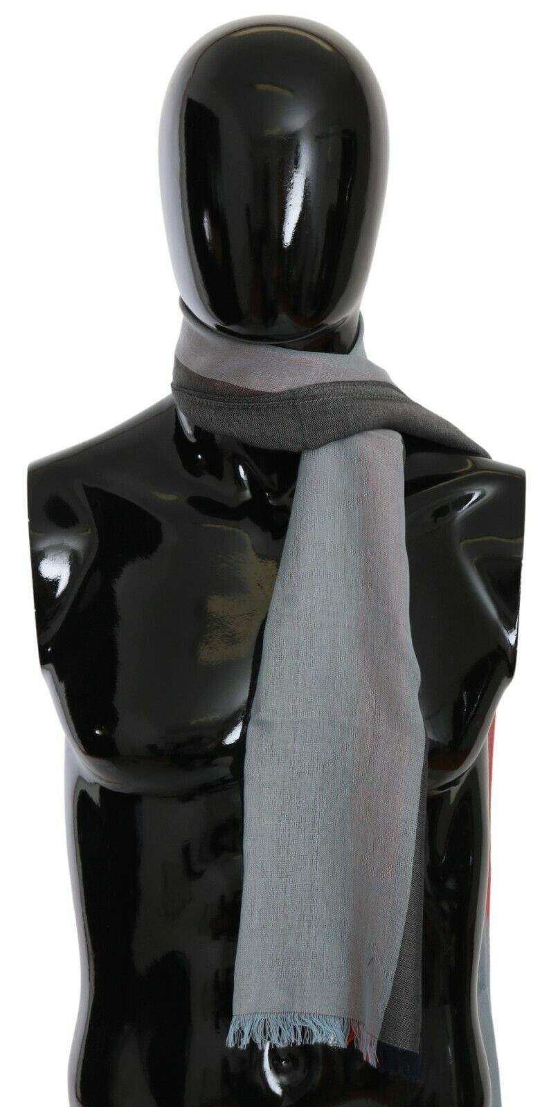 Dolce & Gabbana Gray Fringe Neck Wrap Cotton Scarf Dolce & Gabbana, feed-1, Gray, Scarves - Women - Accessories at SEYMAYKA