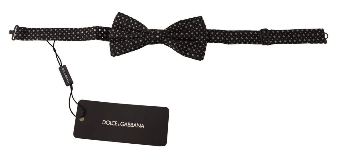 Dolce & Gabbana Black 100% Silk Adjustable Neck Papillon Tie #men, Black, Dolce & Gabbana, feed-1, Ties & Bowties - Men - Accessories at SEYMAYKA