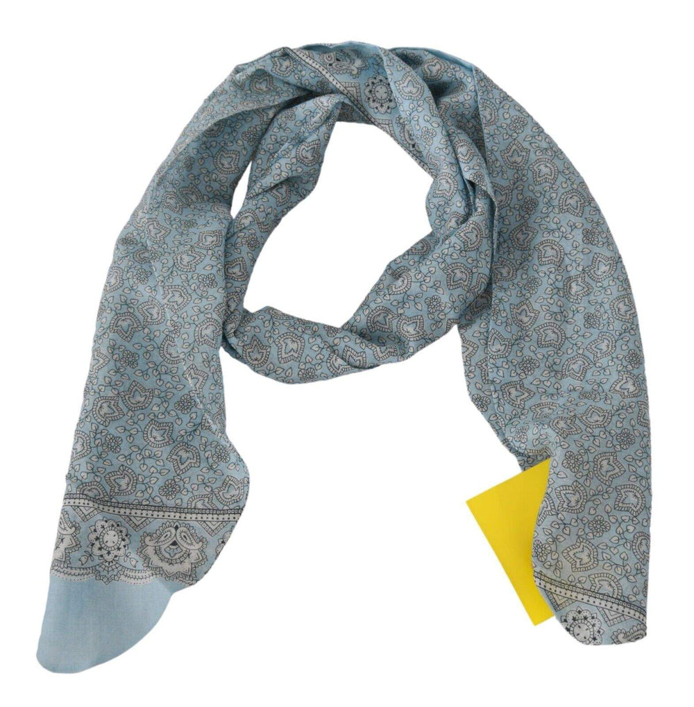 Erno Scervino Light Blue Bandana Wrap Shawl Foulard Scarf #men, Ermanno Scervino, feed-1, Light Blue, Scarves - Men - Accessories at SEYMAYKA