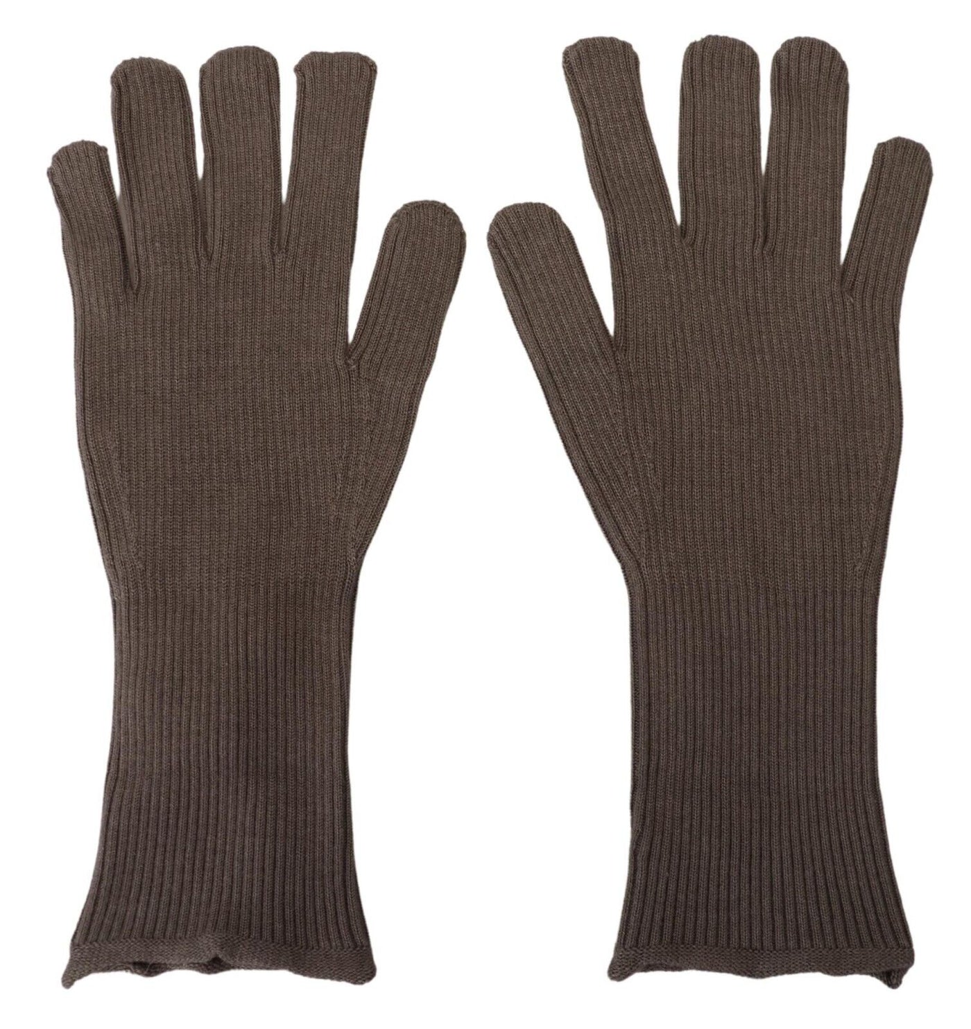 Dolce & Gabbana Gray Cashmere knitted Hands Mitten s Gloves