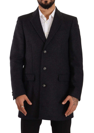 Dolce & Gabbana Dark Gray Wool Over Trench Coat  Jacket #men, Dark gray, Dolce & Gabbana, feed-1, IT50 | L, Jackets - Men - Clothing at SEYMAYKA