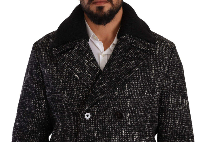 Dolce & Gabbana Black Wool Double Breasted Coat  Jacket #men, Black and Gray, Dolce & Gabbana, feed-1, IT48 | M, Jackets - Men - Clothing at SEYMAYKA